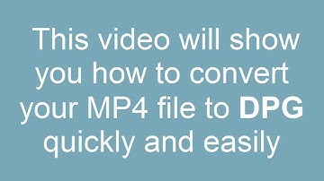 How to convert MP4 to DPG
