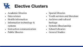 LIS Orientation 3: Elective Clusters