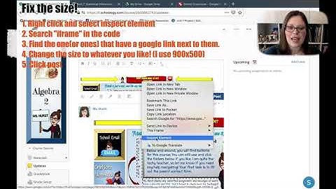 Schoology How to: Embed a Google Drawing as an Announcement