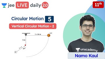 JEE: Circular Motion L5 | Vertical Circular Motion | Class 11 | Unacademy JEE | Physics | Namo Kaul