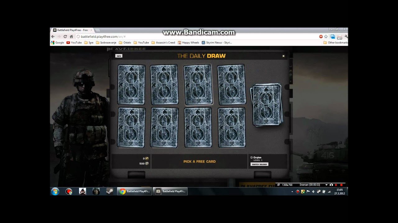 Battlefield Play4Free - The Daily Draw REWARDS