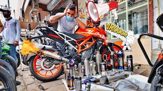 Best & Cheapest & Loudest full system exhaust for KTM DUKE 390 📢