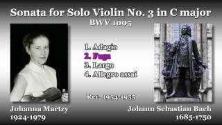 Bach: Sonata for Solo Violin No. 3, Martzy (1954) バッハ 無伴奏