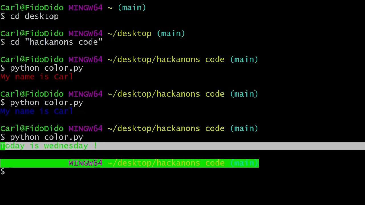 How to print colored text to the terminal - YouTube
