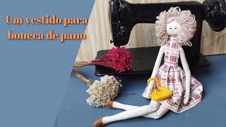 Como fazer  vestido de boneca de pano