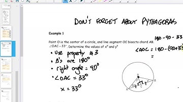 Math9 :: Unit 7/8 :: 8.2 - Properties of Chords in Circles