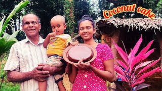 Homemade coconut cake without oven to taste.coconut cake recipe.real village cooking