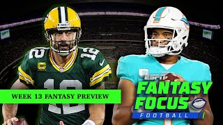 Week 13 Fantasy Preview + News or Noise + Rankings | Fantasy Focus 🏈