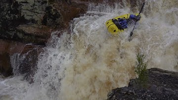 Boofing Packraft on Advanced Packraft Course Tasmania 2021