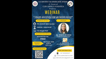 Webinar on Fraud Investigation Methodologies