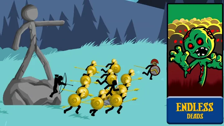 10 GOLDEN Speartons vs ENDLESS DEADS | Stick War Legacy