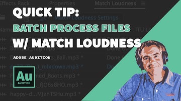 How to Use Match Loudness To Batch Audio Files