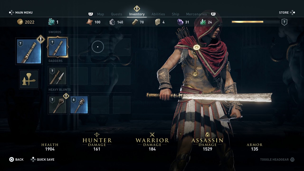 Assassin's Creed Odyssey (Rare Legs) Heavy Athenian Greaves Statistics & Appearance (2018