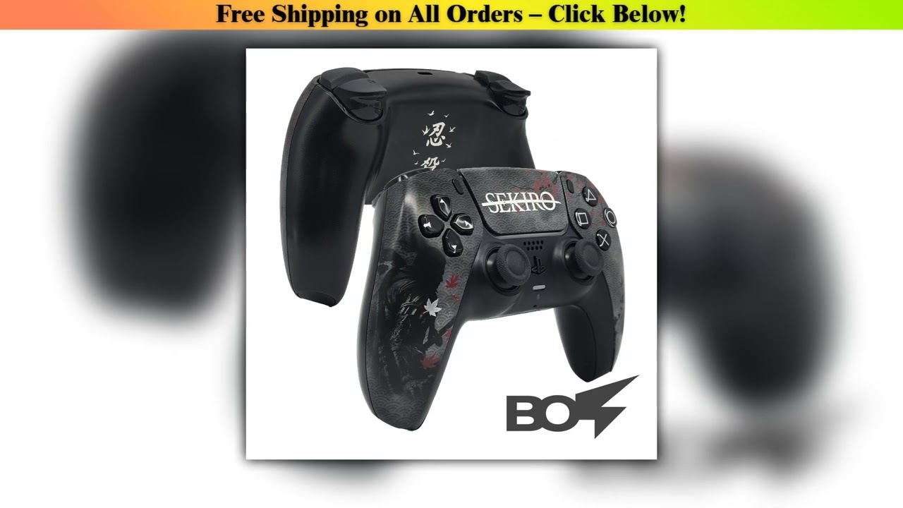 Sekiro PS5 Controller Shell Replacement Full Set Faceplate Cover with Touchpad Compatible with BDM0