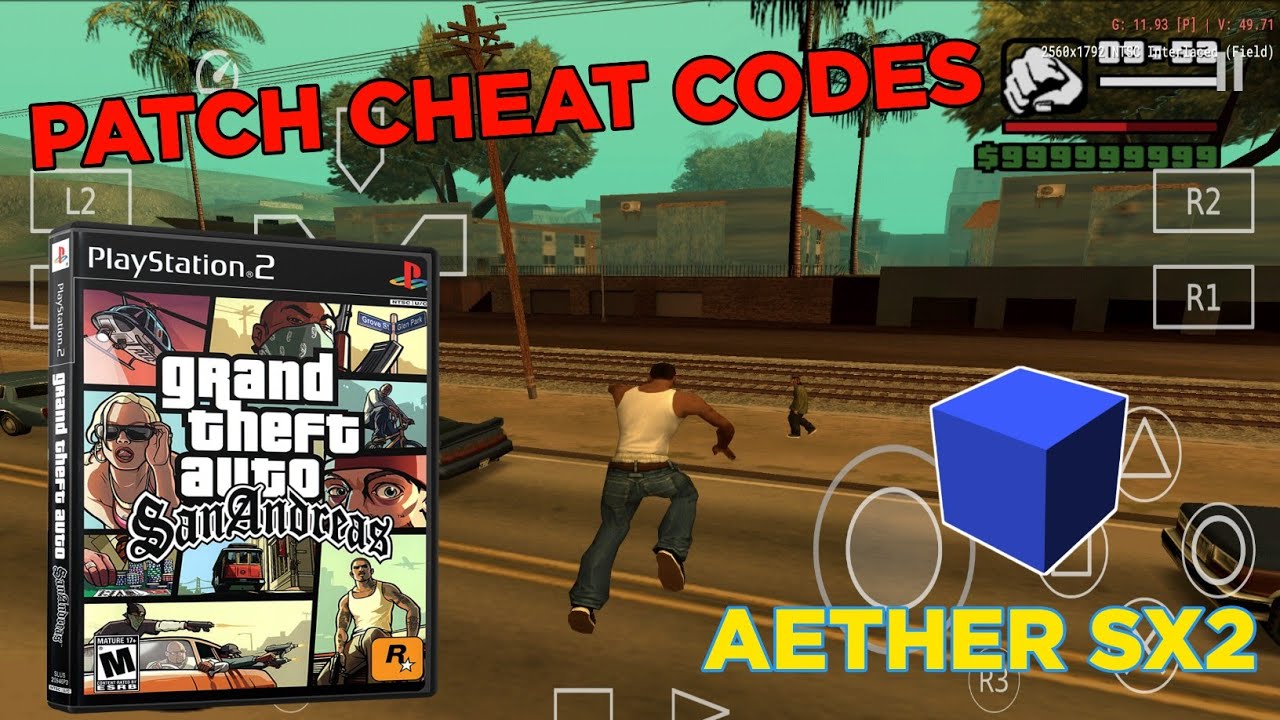 GTA San Andreas Cheat Codes AetherSx2  AetherSx2 Cheat Codes Gta San  Andreas & Gameplay 