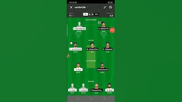 DD VS RTW cricket match dream11 team 😀 #shorts