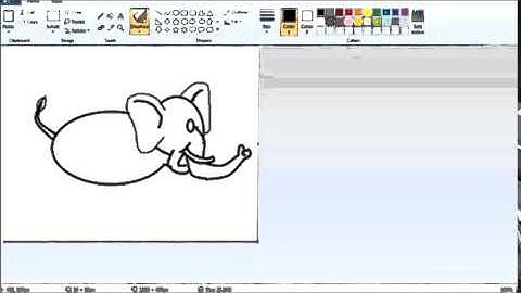 How to draw an elephant in MS Paint