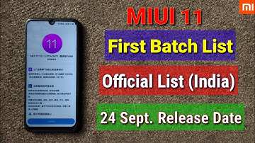 Miui 11 - first batch India official list confirmed | Miui 11 beta Release date in India, features