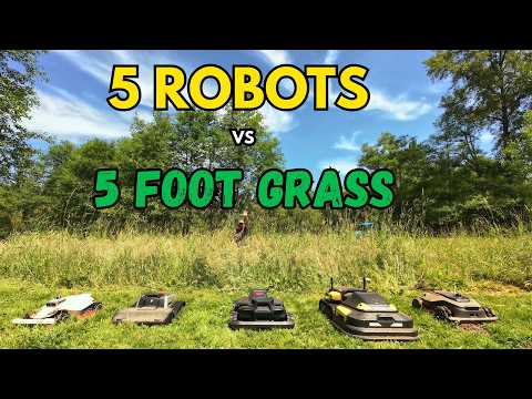 5 Foot Grass test- Lymow, YARBO, Navimow x450, Mova Lidax and Luba 3