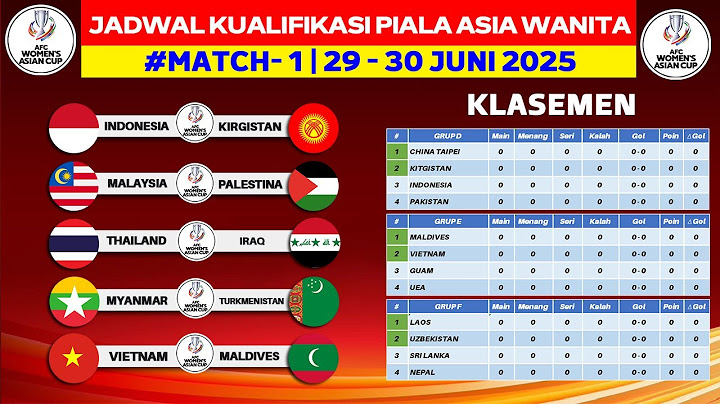 Jadwal Kualifikasi Piala Asia Wanita 2026 - Timnas Indonesia vs Kirgistan - Piala Asia Wanita 2026