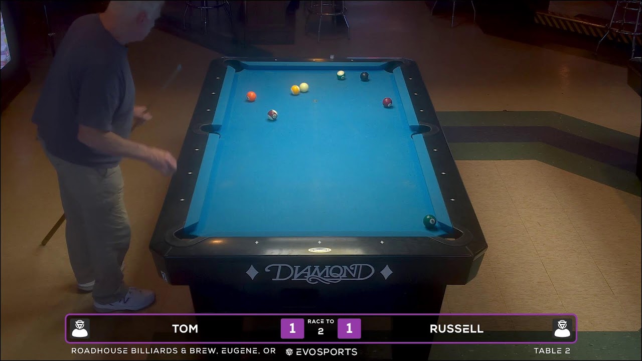 Image of video the TOM vs RUSSELL - ROADHOUSE BILLIARDS & BREW - TABLE 2 | EvoSports 14