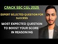REASONING MOST EXPECTED QUESTION FOR SSC CGL 2025