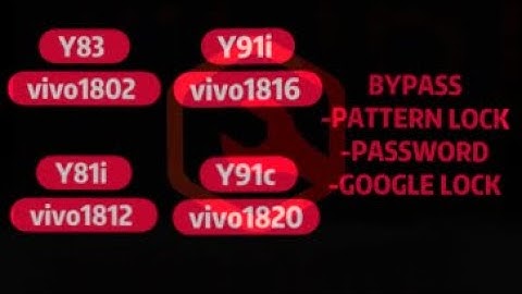 VIVO Y83/Y81i/Y91i/Y91c frp bypass pattern lock/password/google account BY MRT DONGLE