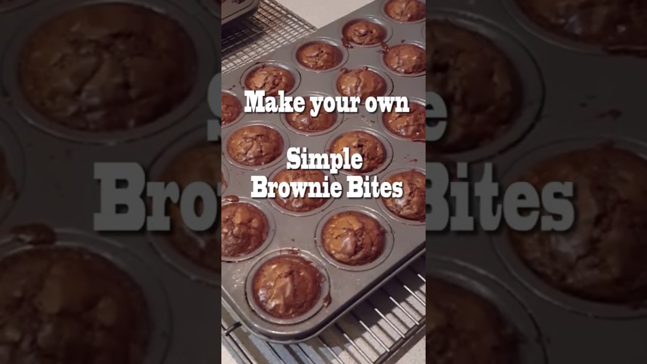 Brownie Bites Make your Own with a Box Brownie Mix Perfect for