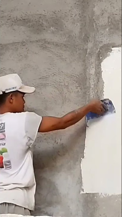 cara mlamir dinding tembok yang benar