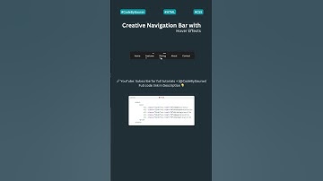 🔥Creative Navbar Design Using HTML & CSS! 🎨 | How to Create a Unique Navigation Bar?#webdevelopment