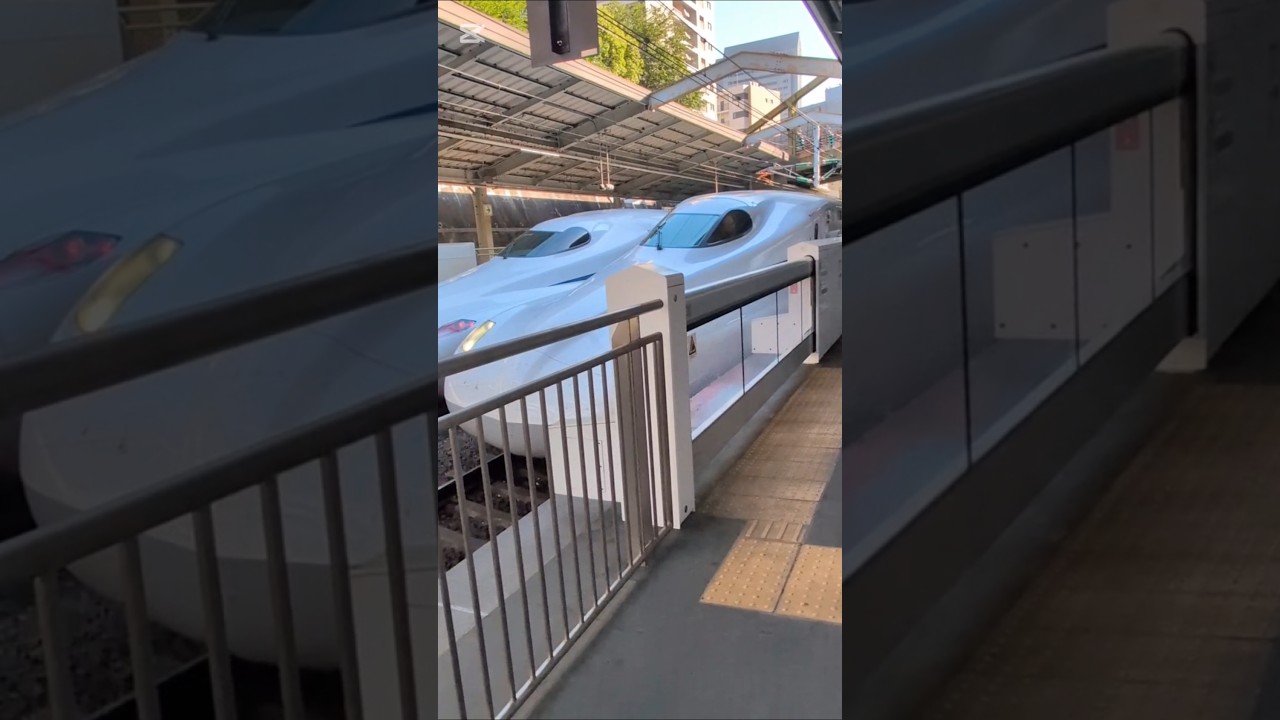 駅で笛が‼️ #shorts #新幹線 #bullet train #新神戸駅 #Shin-Kobe Station #兵庫県 #神戸市 #JR西日本 #JR東海