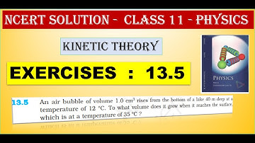 NCERT SOLUTION  |   CLASS 11 PHYSICS  |  EXERCISES  13.5   |  KINETIC THEORY   |  IN  TAMIL