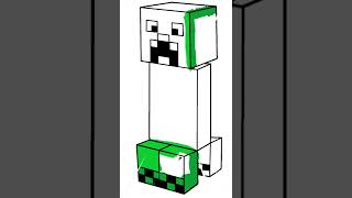 Coloring Minecraft Creeper🐔#Shorts