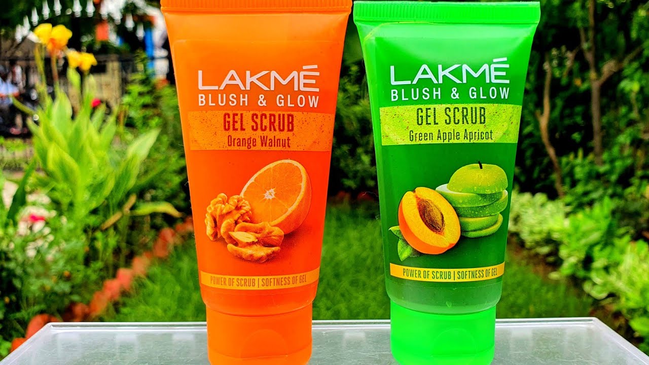 Lakme blush & glow gel scrub orange walnut review how to use face