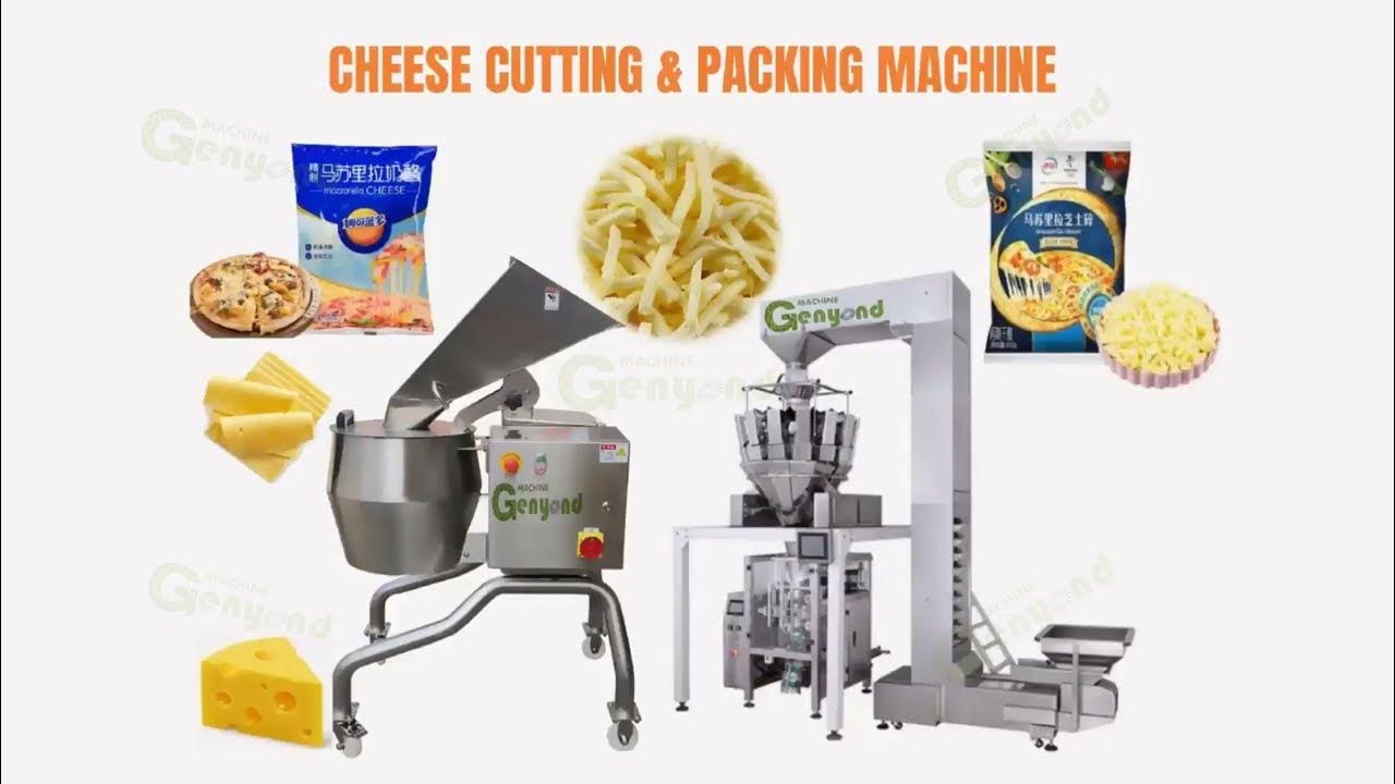 Automatic Mozzarella Cheese Grater Cheese Shredding Machine cutting