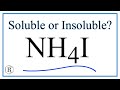 Solubility and Properties of Ammonium Iodide