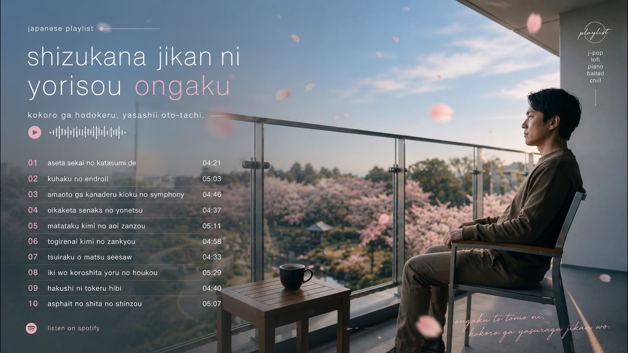 洋楽 JU-JIKAN a Ten Hours of Sound from Japan Japanese Playlist 2026 🌸 Shizukana Jikan ni Yorisou Ongaku
