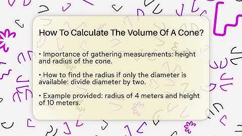 How To Calculate The Volume Of A Cone? - Civil Engineering Explained