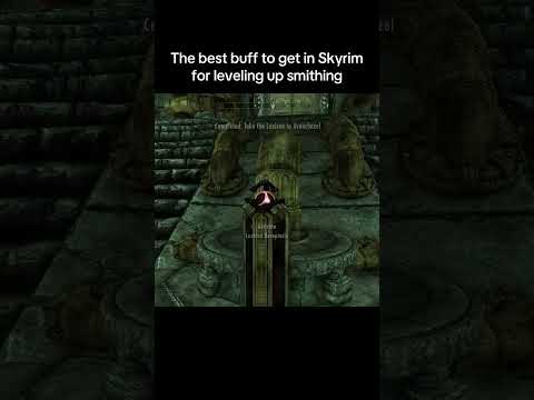The best buff for leveling up smithing in Skyrim #skyrim #elderscrolls #skyrimspecialedition