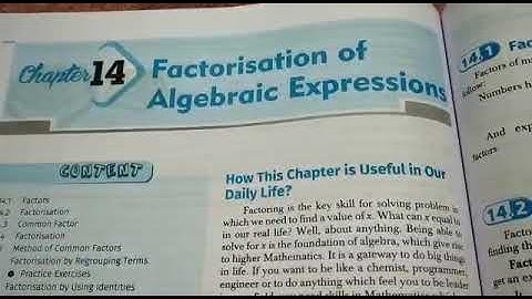 Class 8 Chapter 14 Factorisation of Algebraic expressions( part 3) exercise 14.3