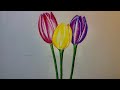 Tulip flower drawing#colors of life art studio