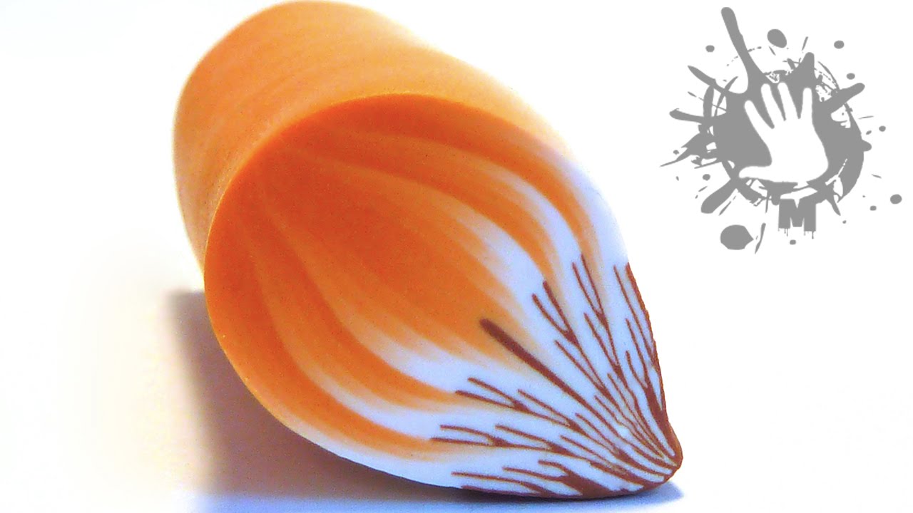 Polymer clay tutorial murrina petalo Arancio / millefiori cane Arancio