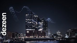 Drift flies 300 drones above Elbphilharmonie in Hamburg | Dezeen