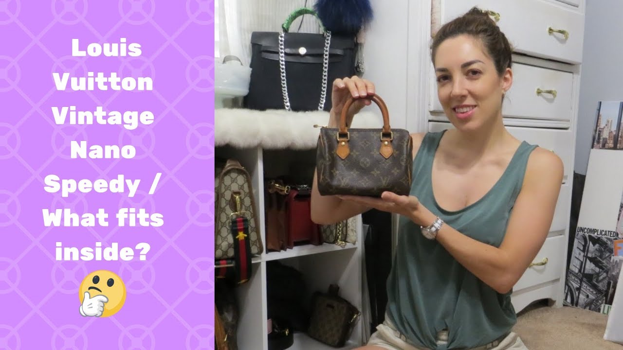 Louis Vuitton Nano Speedy Bag + What it looks like on + What Fits Inside! 