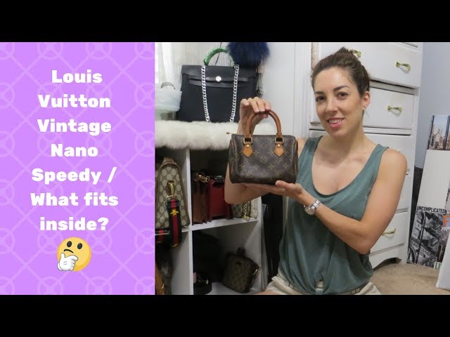What fits inside my Vintage Louis Vuitton Nano Speedy Bag? 