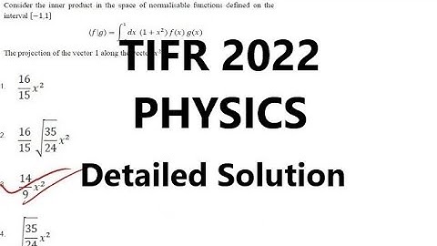 TIFR 2022 physics solutions (projection prob)