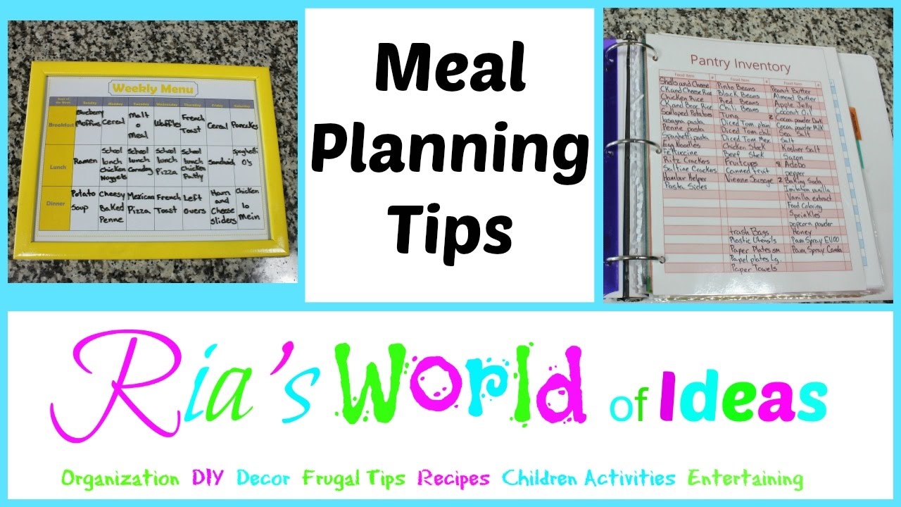 Meal Planning Tips - YouTube