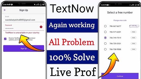Textnow & 2ndline Is Unavailable In Your Country | Text now Not Working | 2ndline Sign Up Problem
