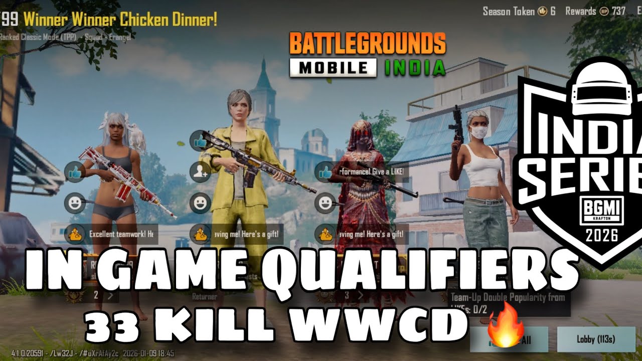 BGIS 2026! IN GAME QUALIFIERS 🇮🇳 | 33+ FINISHES WWCD 🔥| MATCH 2 POV 