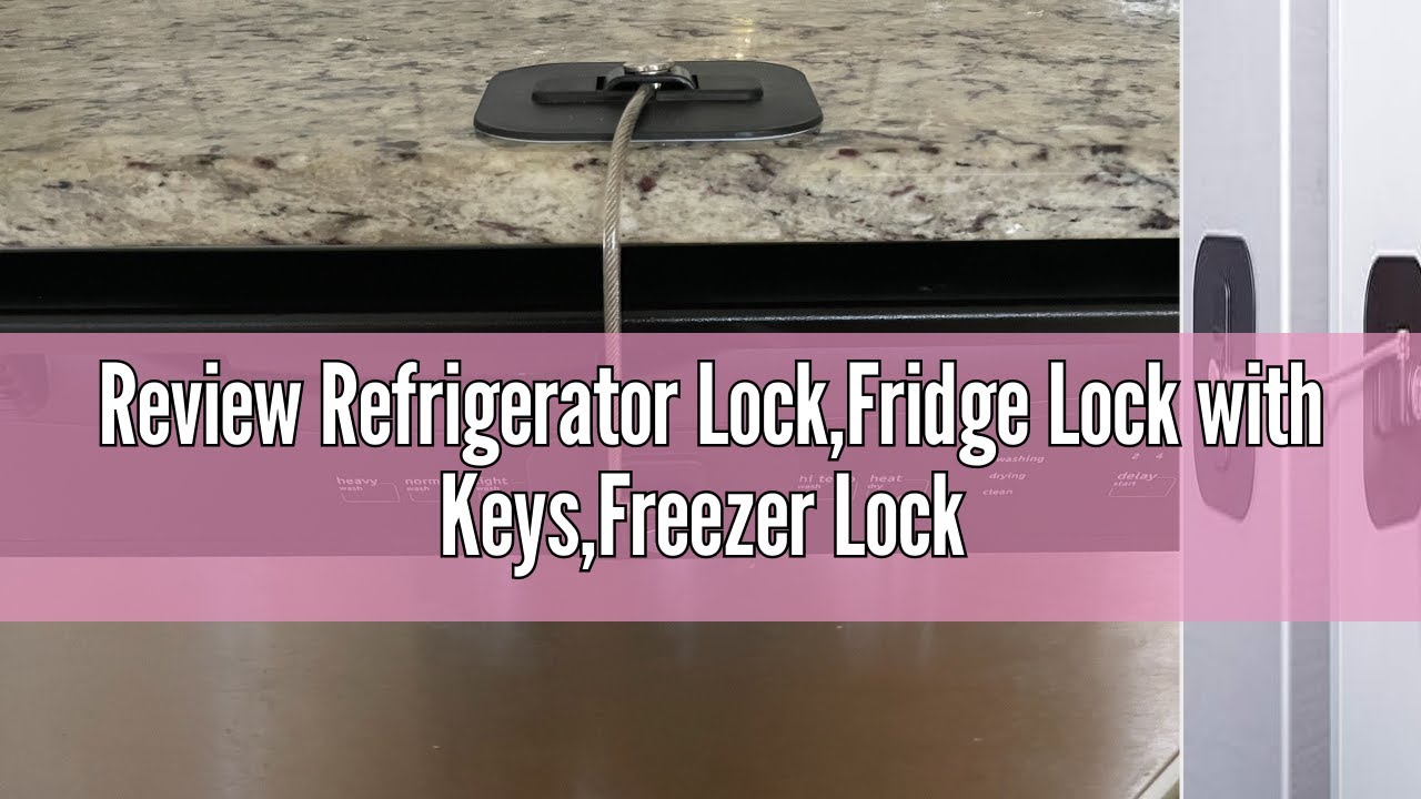 BAOWEIJD Refrigerator Lock,Fridge Lock with Keys,Freezer Lock and Refrigerator Lock for Child Proof(Fridge Lock-Black 1pack)